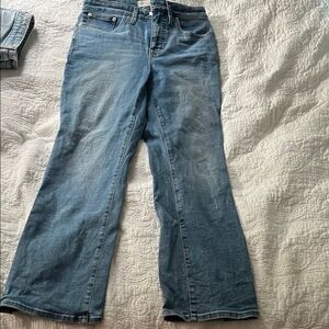 Madewell Blue Mid Rise Kick out jeans